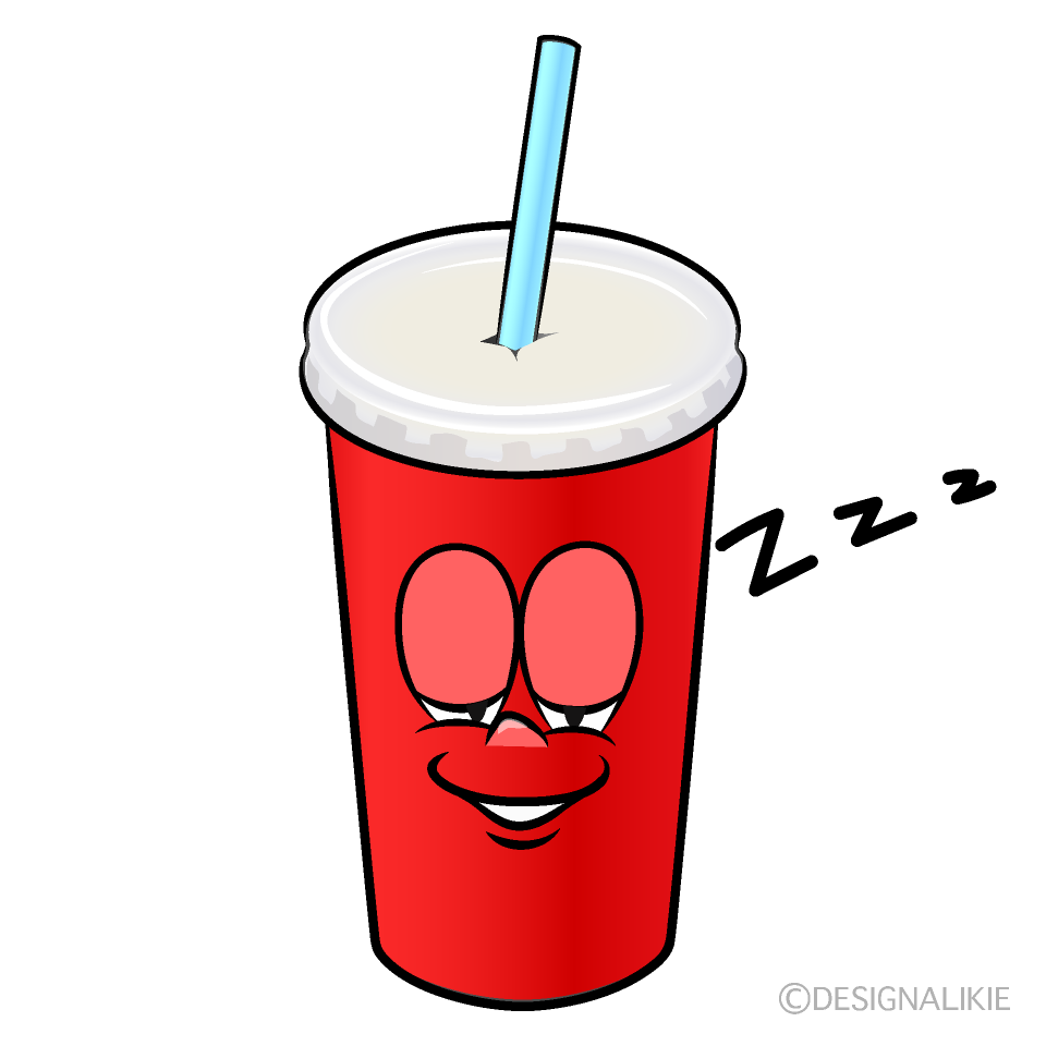 Sleeping Soda Cup Cartoon Character Image