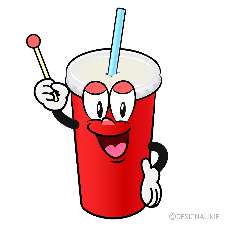 Speaking Soda Cup Cartoon Character Image