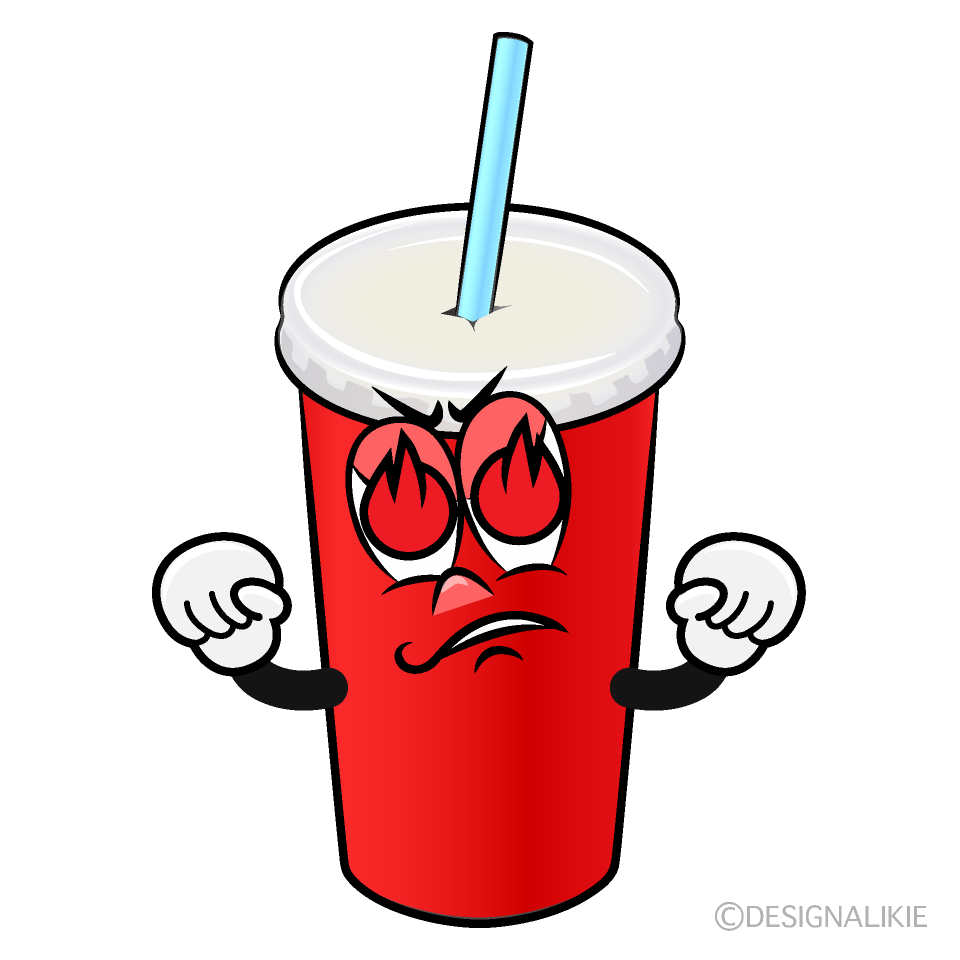 Enthusiasm Soda Cup Cartoon Character Image