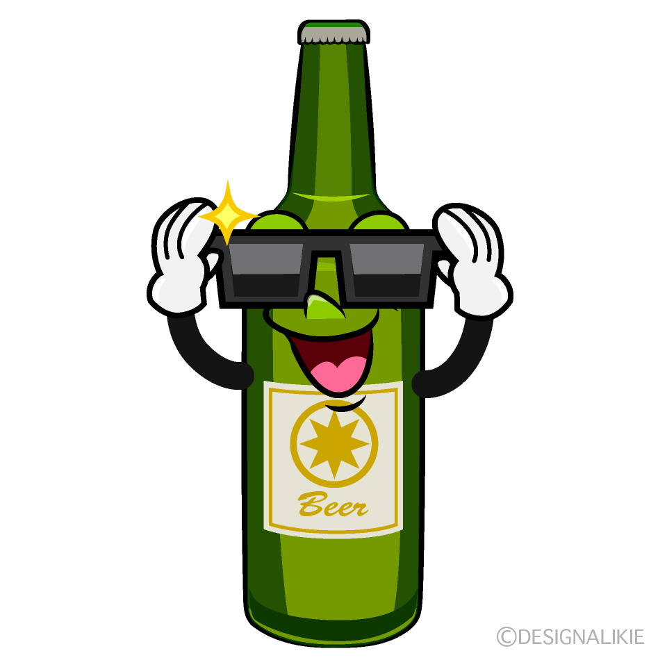 Cool Beer Bottle Cartoon Character Image