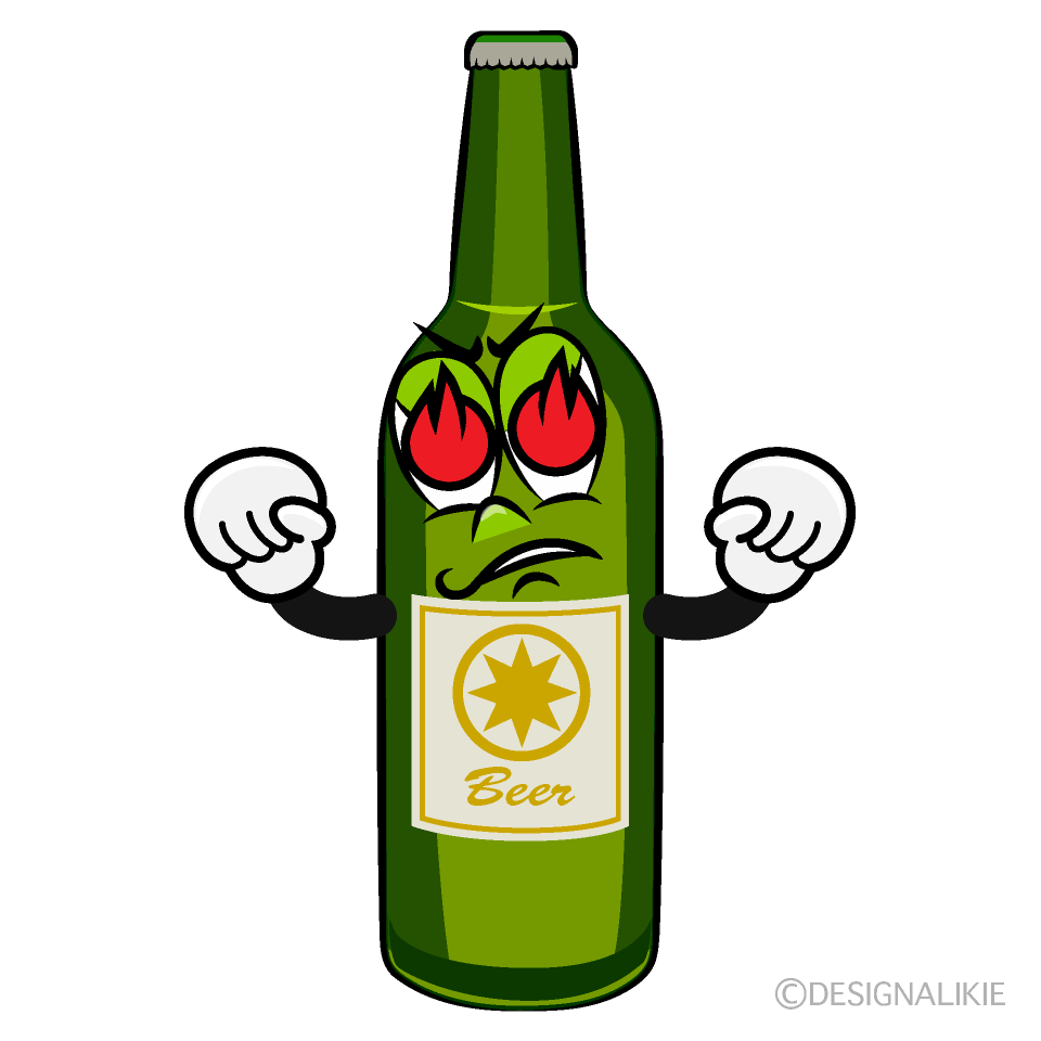 Enthusiasm Beer Bottle Cartoon Character Image