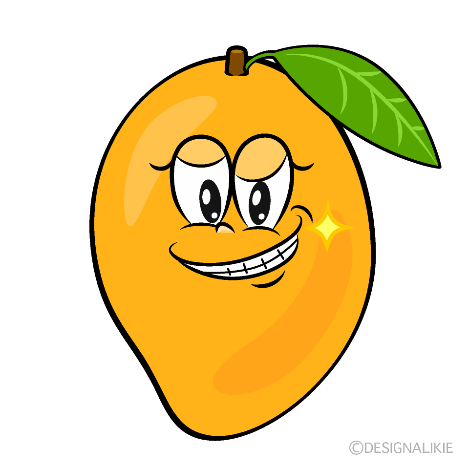 Grinning Sweetie Mango Cartoon Character Image