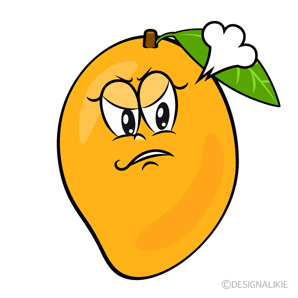 Angry Sweetie Mango Cartoon Character Image