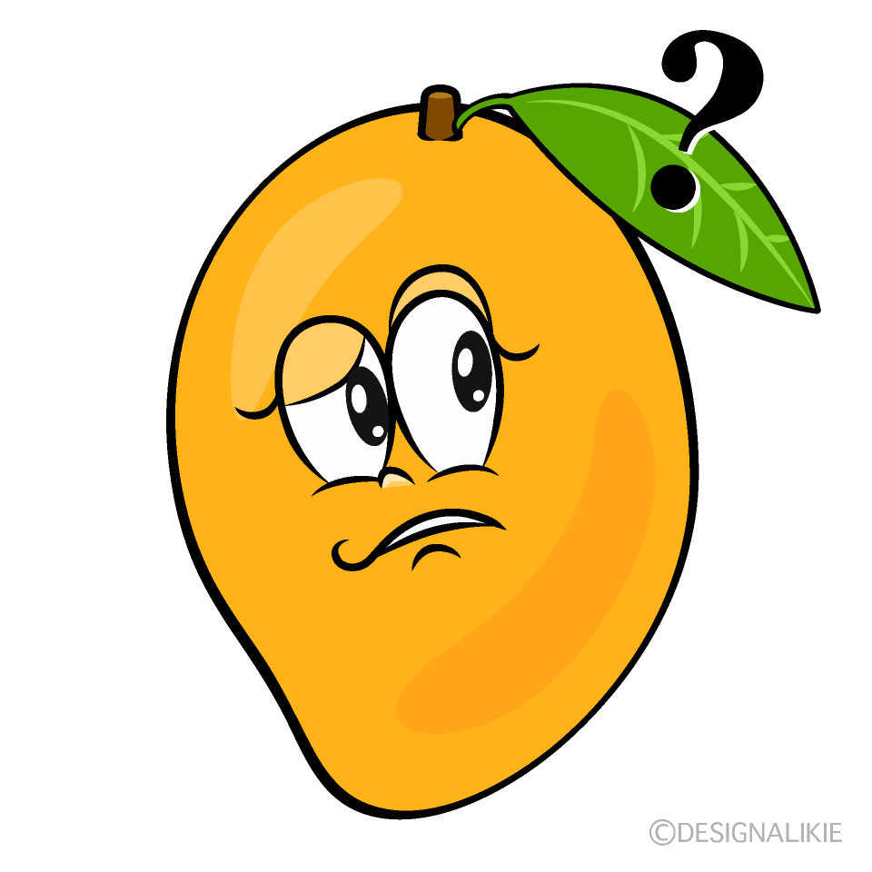 Thinking Sweetie Mango Cartoon Character Image