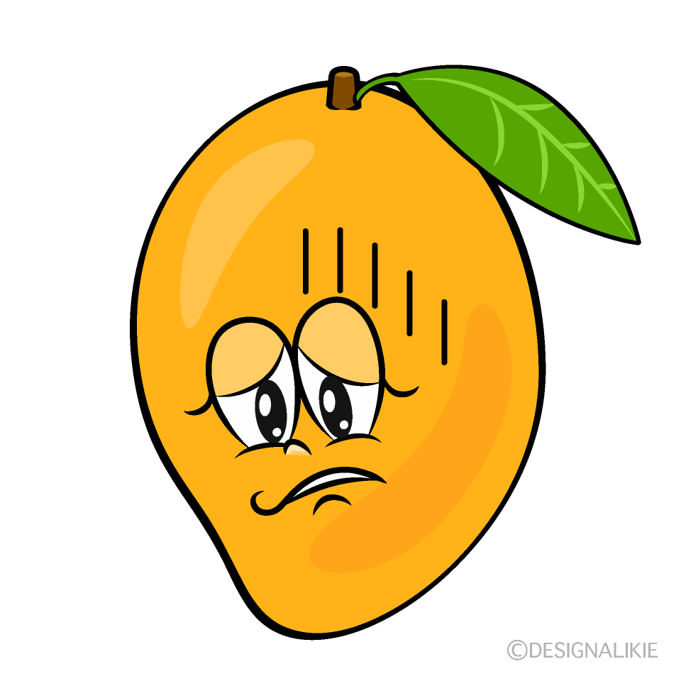 Depressed Sweetie Mango Cartoon Character Image