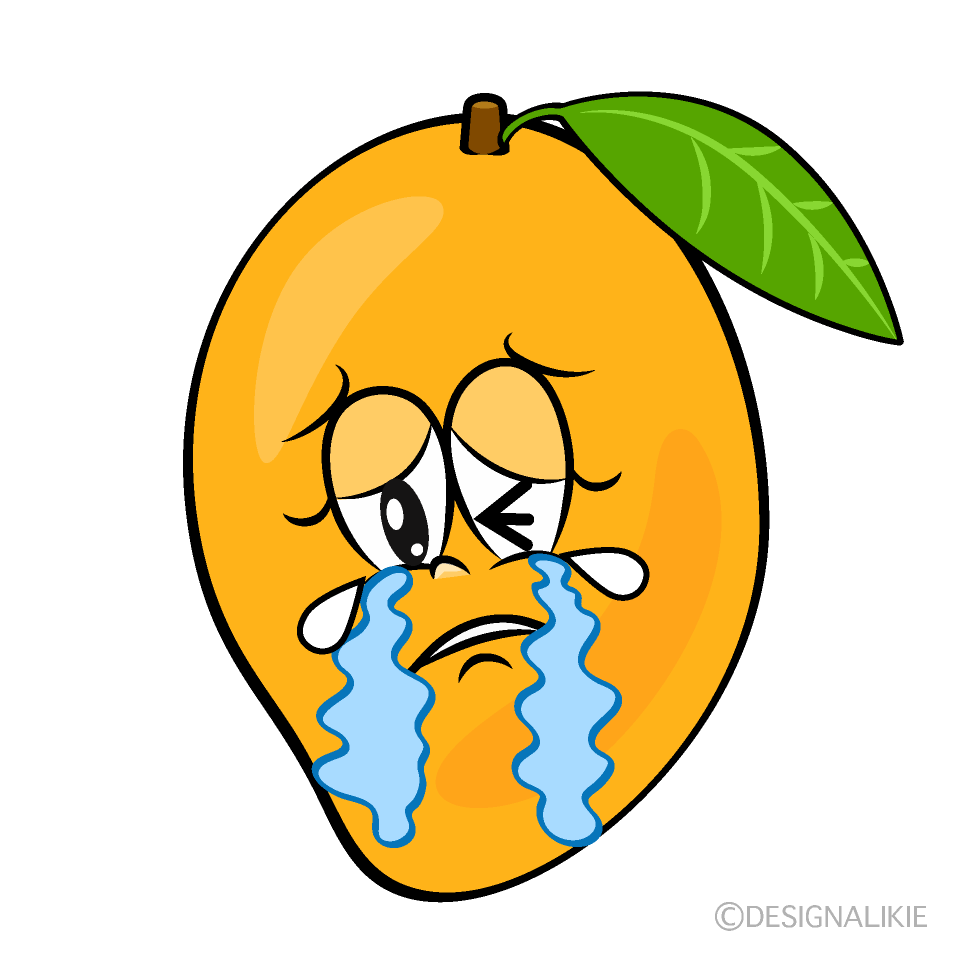 Crying Sweetie Mango Cartoon Character Image