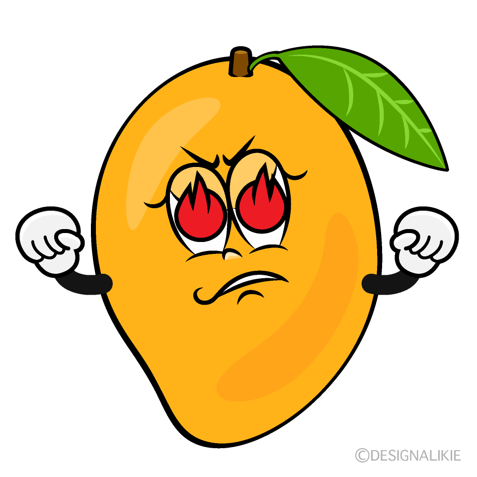 Enthusiasm Sweetie Mango Cartoon Character Image