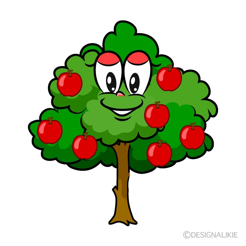 Apple Tree Cartoon Character Image