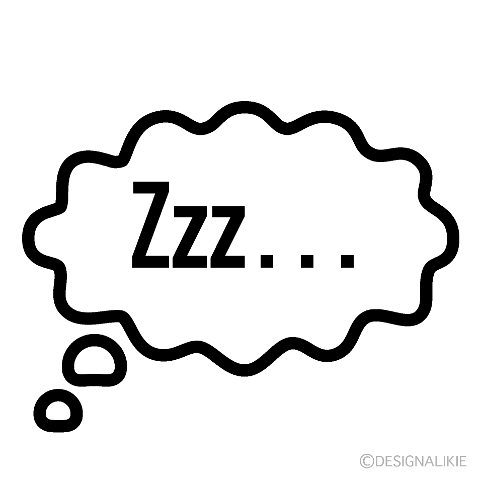 Sleeping Speech Balloon Cartoon Character Image