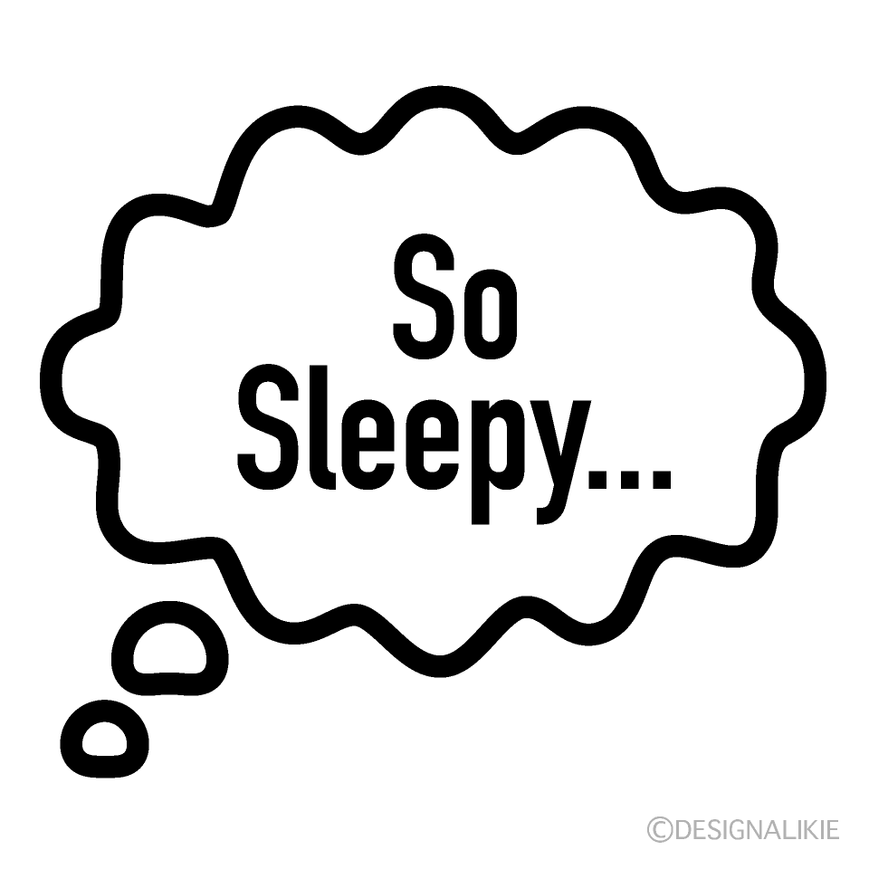 Sleeping Speech Balloon Cartoon Character Image