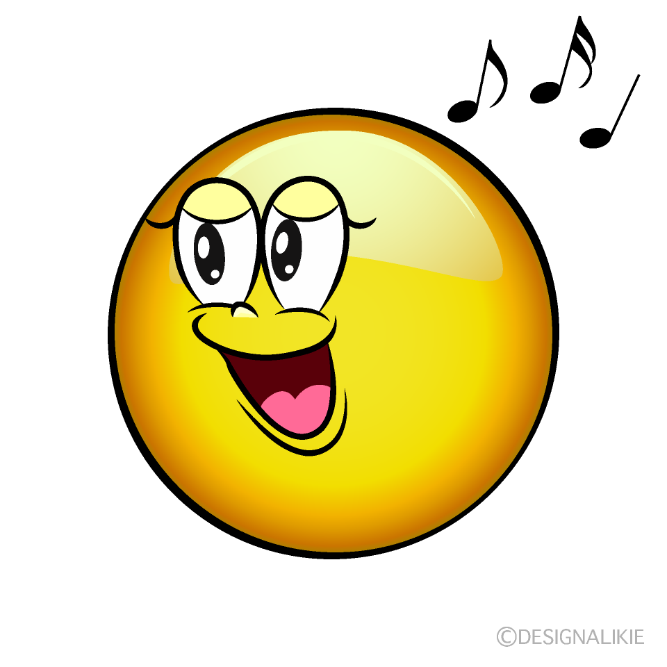 Singing Female Emoji Cartoon Character Image