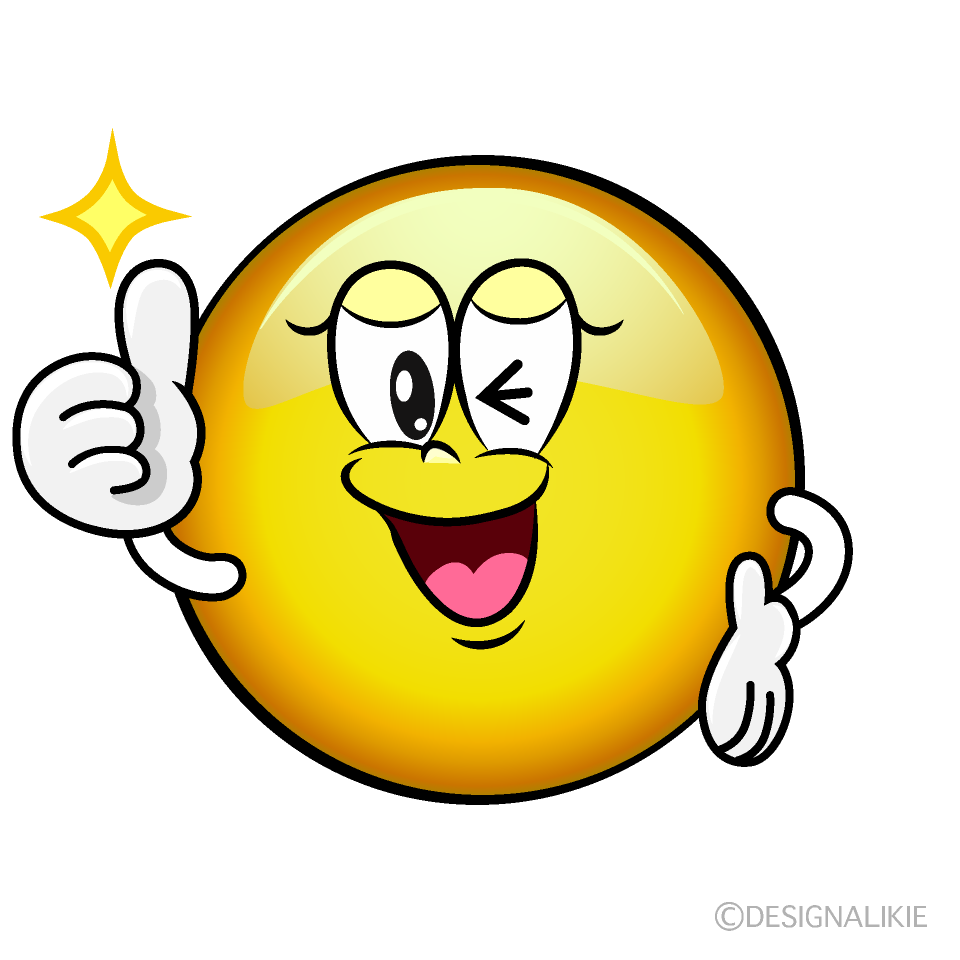 Thumbs up Female Emoji Cartoon Character Image