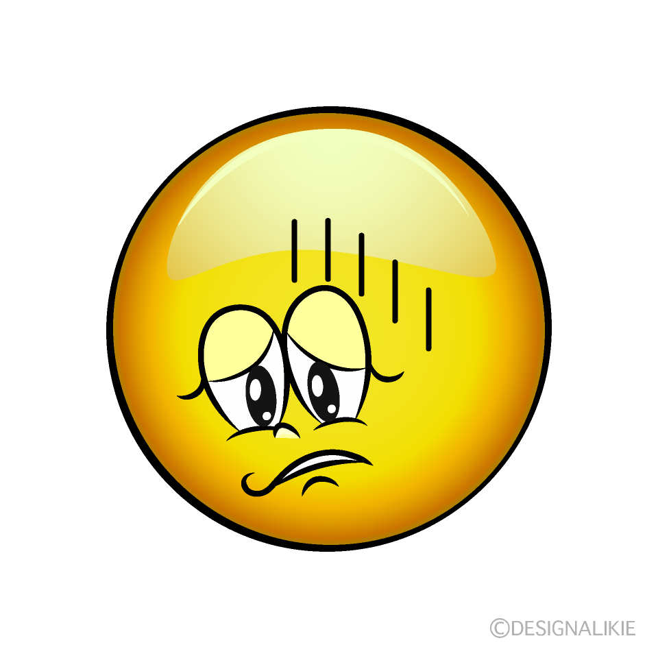 Depressed Female Emoji Cartoon Character Image