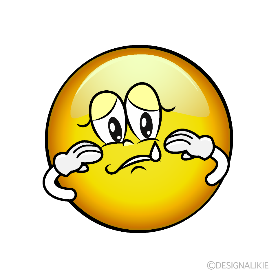 Sad Female Emoji Cartoon Character Image