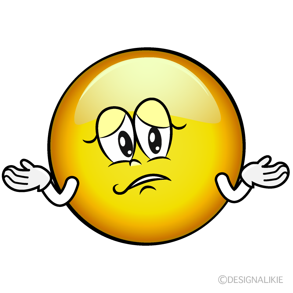 Troubled Female Emoji Cartoon Character Image