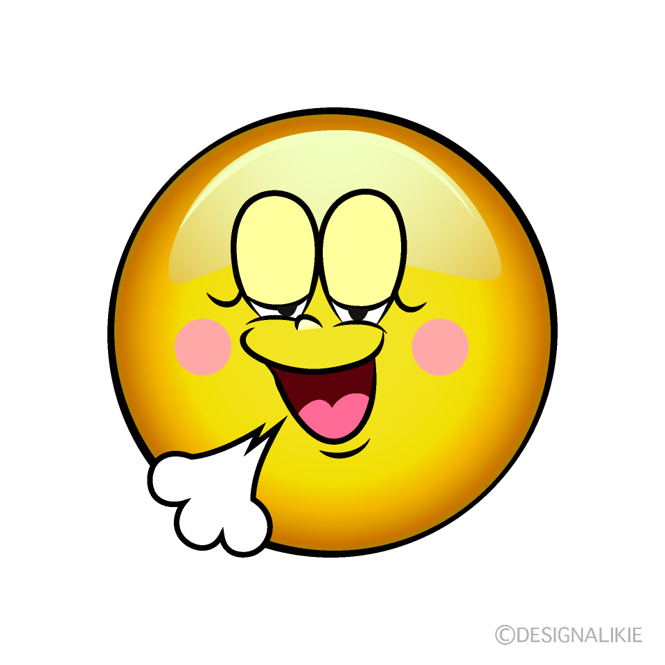 Relaxing Female Emoji Cartoon Character Image