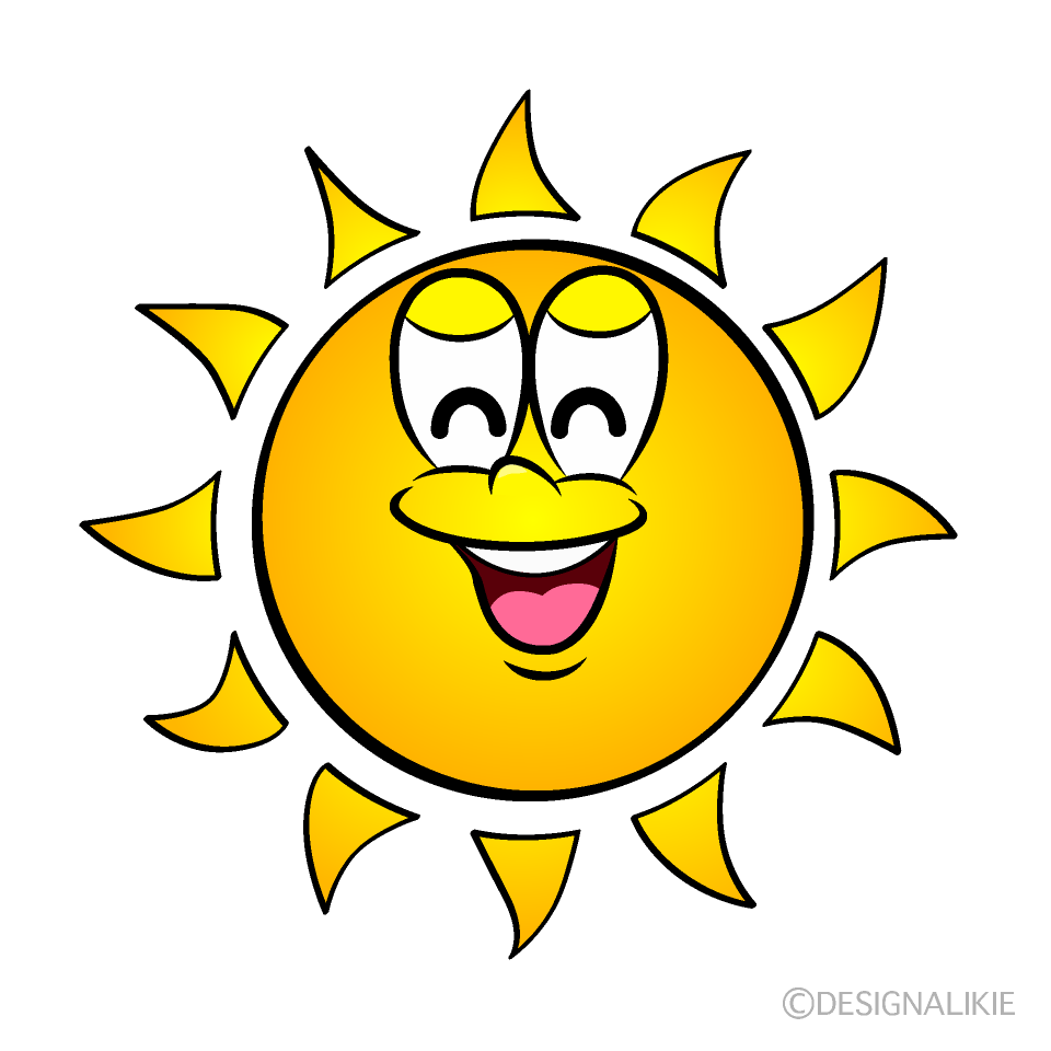 Smiling Sunshine Cartoon Character Image