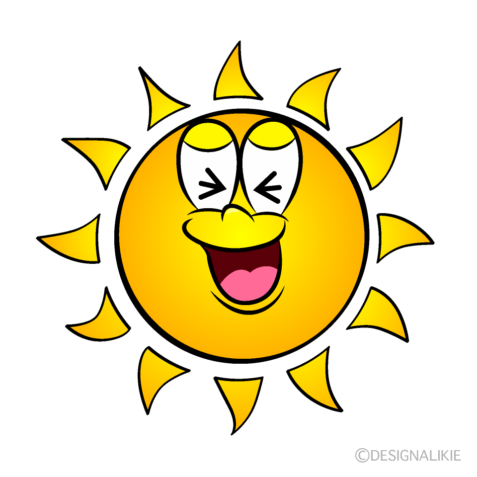 Laughing Sunshine Cartoon Character Image