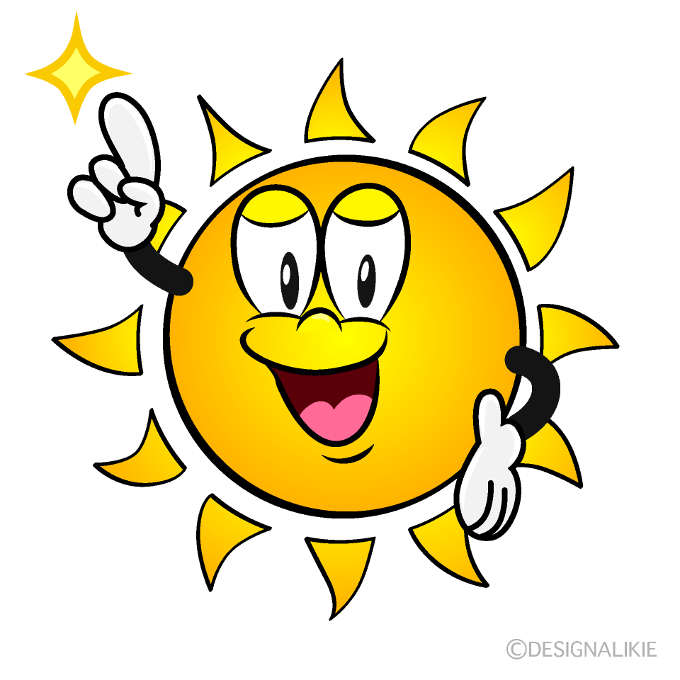 Posing Sunshine Cartoon Character Image