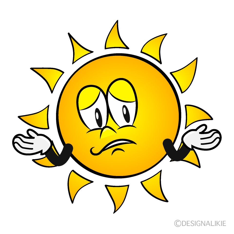 Troubled Sunshine Cartoon Character Image