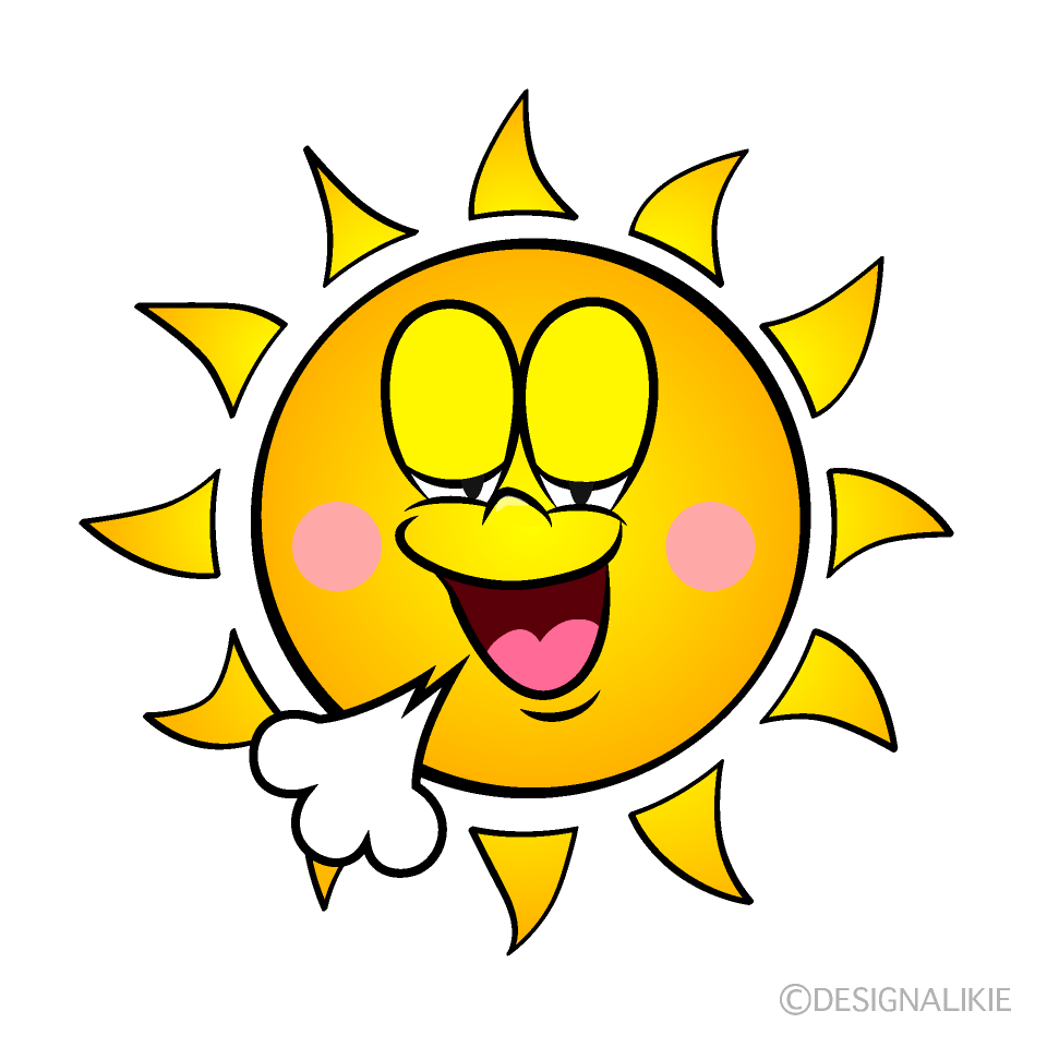 Relaxing Sunshine Cartoon Character Image