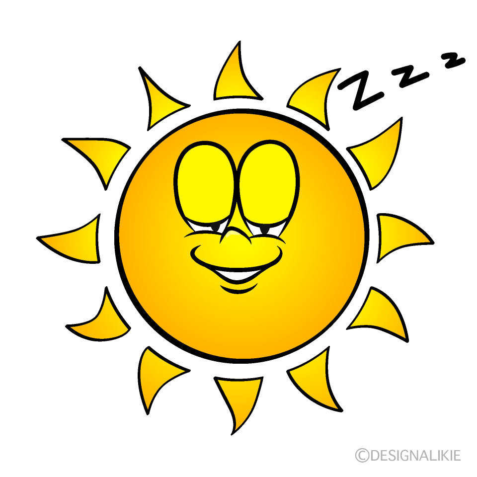 Sleeping Sunshine Cartoon Character Image