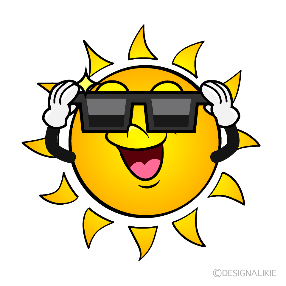 Cool Sunshine Cartoon Character Image