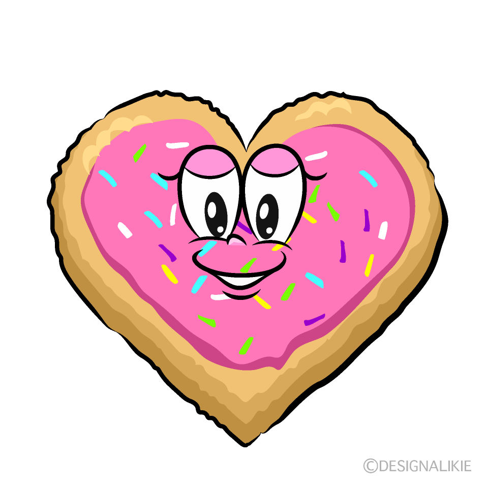 Heart Cookie Cartoon Character Image