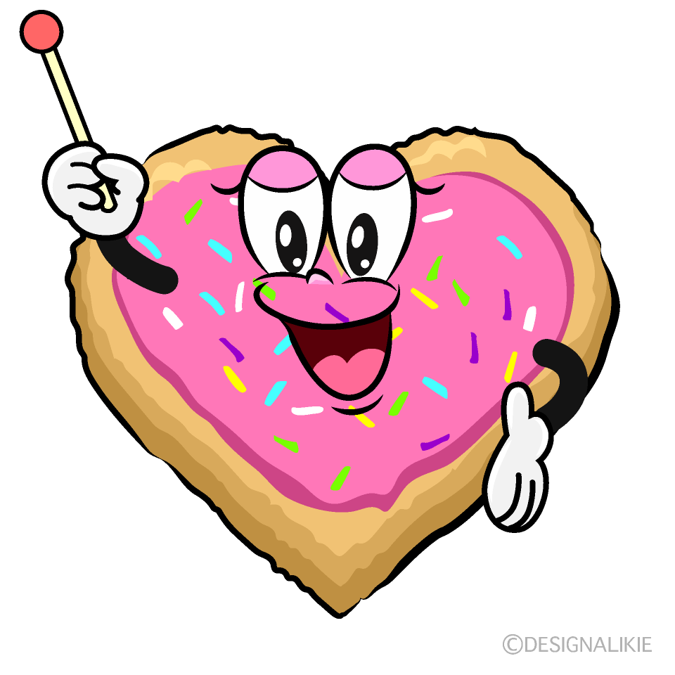 Speaking Heart Cookie Cartoon Character Image