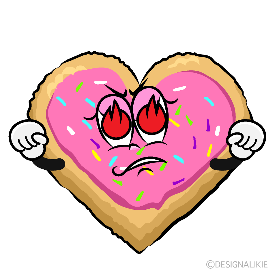 Enthusiasm Heart Cookie Cartoon Character Image