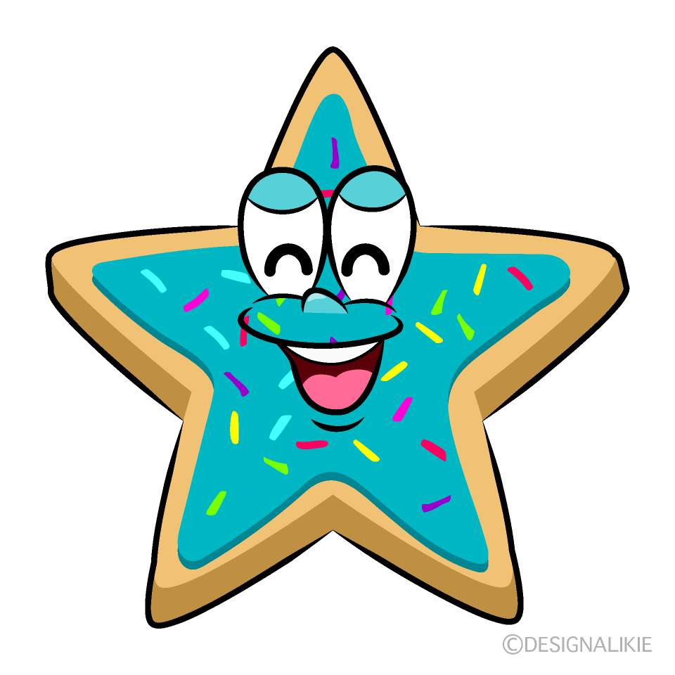 Smiling Star Cookie Cartoon Character Image