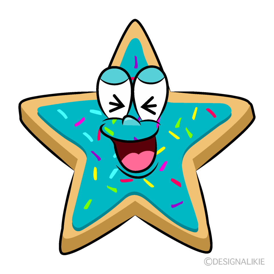 Laughing Star Cookie Cartoon Character Image