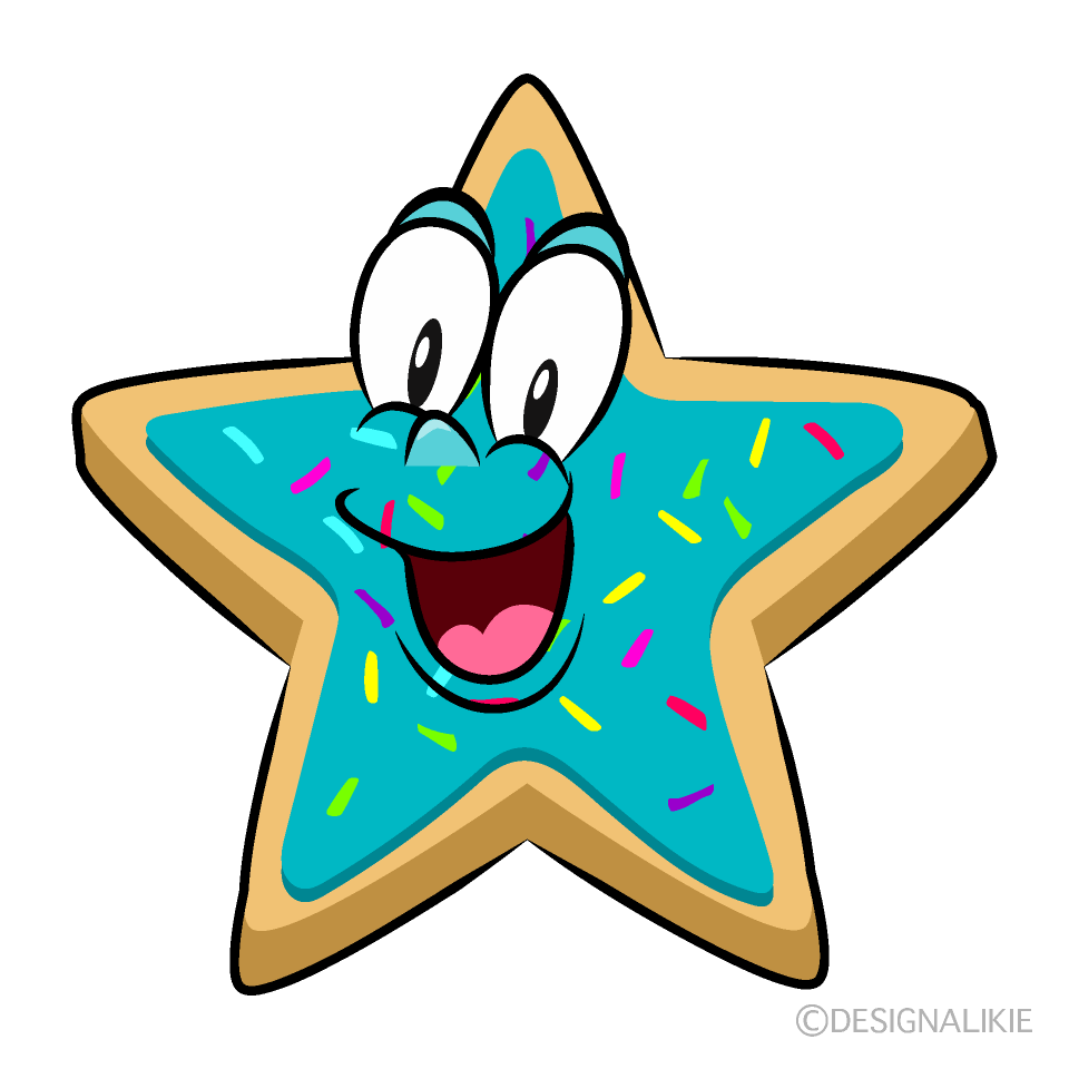 Surprising Star Cookie Cartoon Character Image