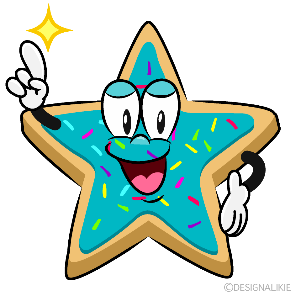 Posing Star Cookie Cartoon Character Image