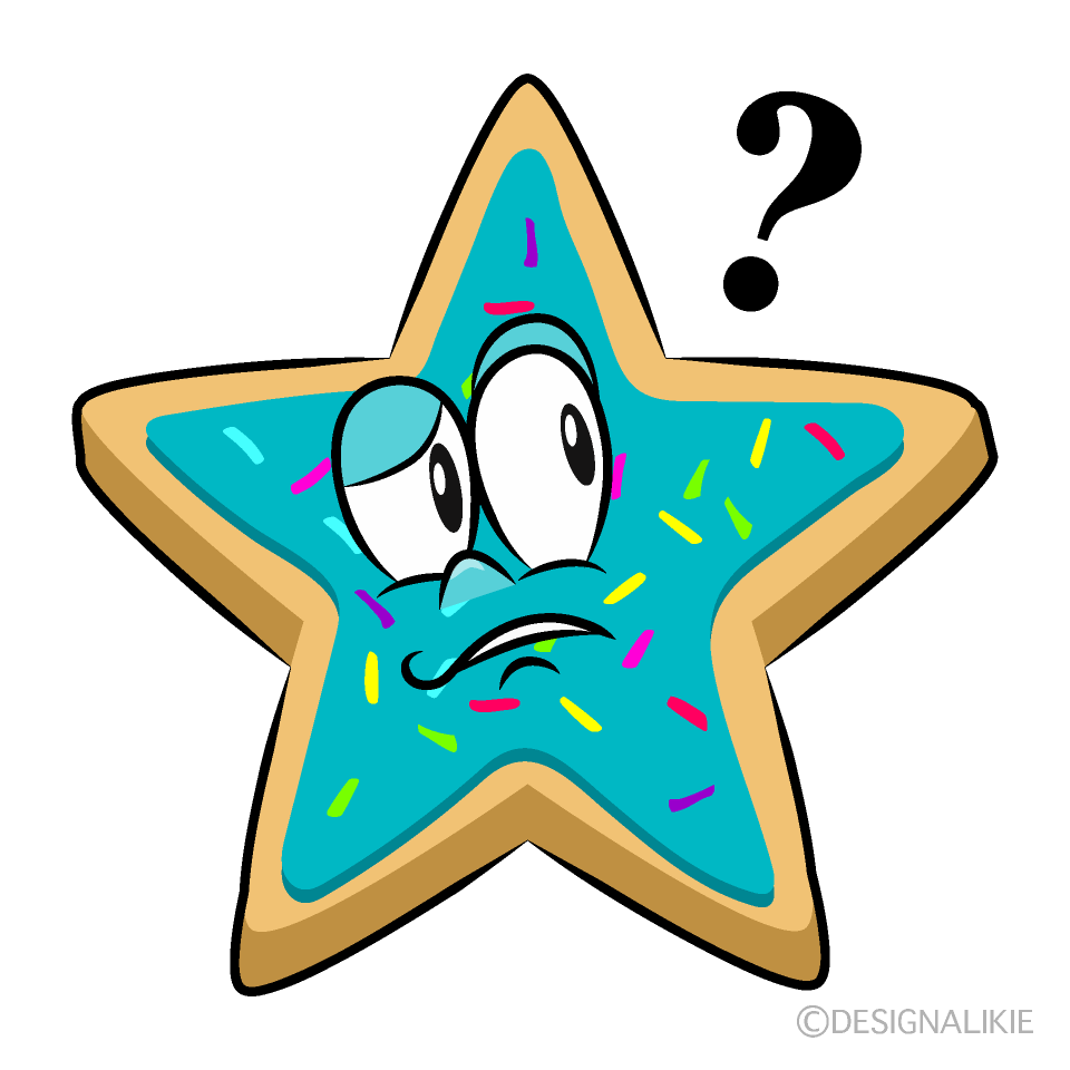 Thinking Star Cookie Cartoon Character Image