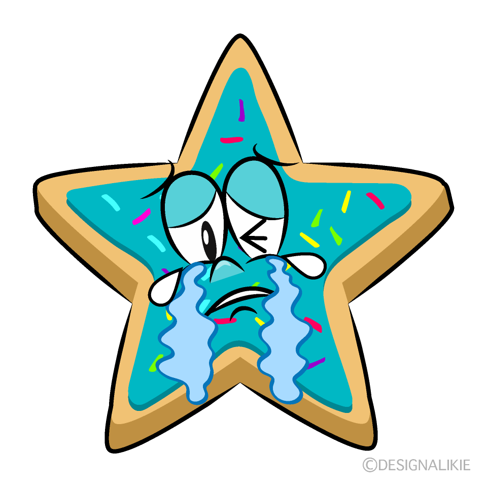 Crying Star Cookie Cartoon Character Image