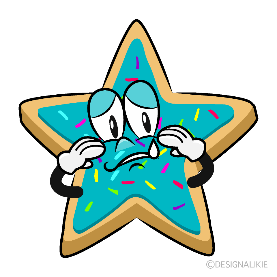 Sad Star Cookie Cartoon Character Image