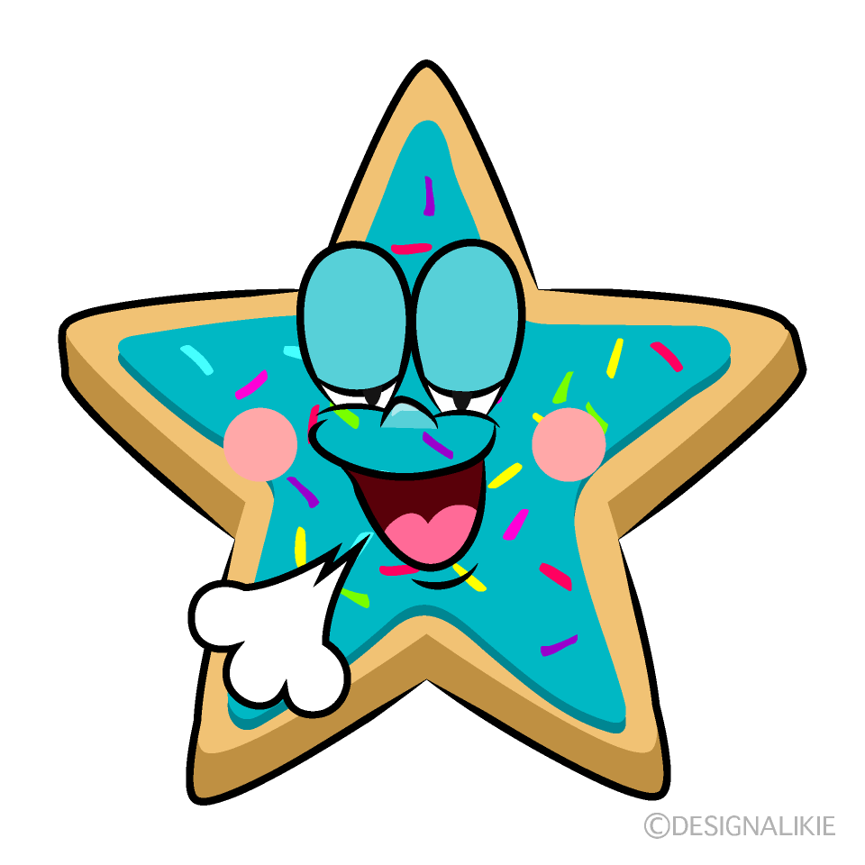 Relaxing Star Cookie Cartoon Character Image