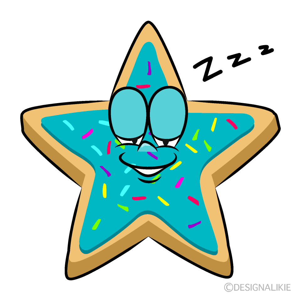 Sleeping Star Cookie Cartoon Character Image