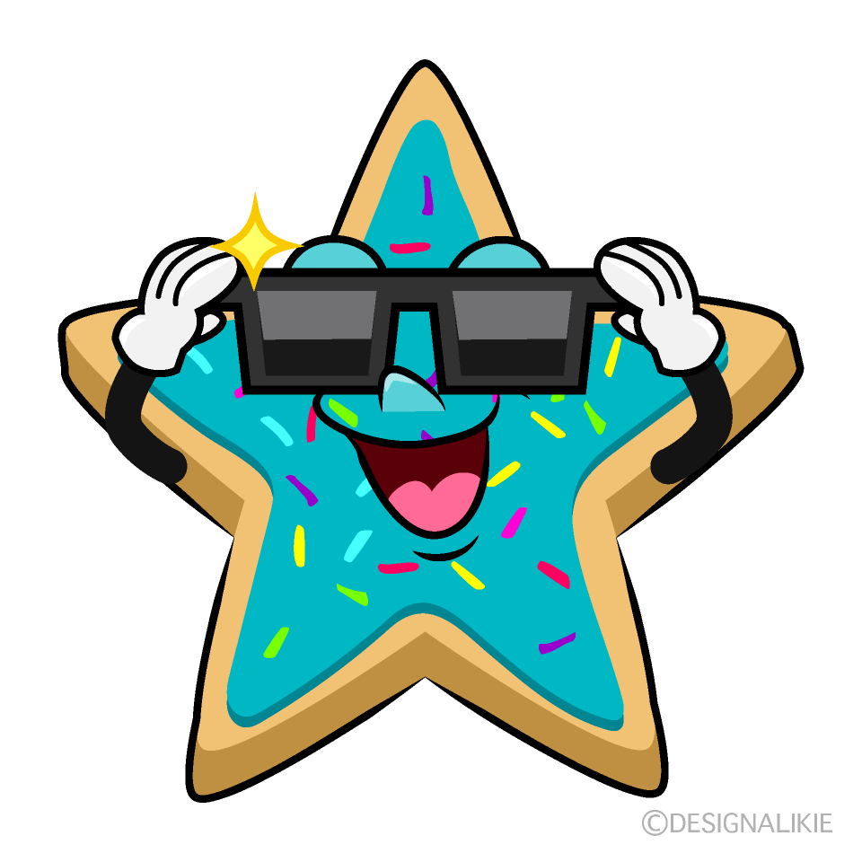 Cool Star Cookie Cartoon Character Image