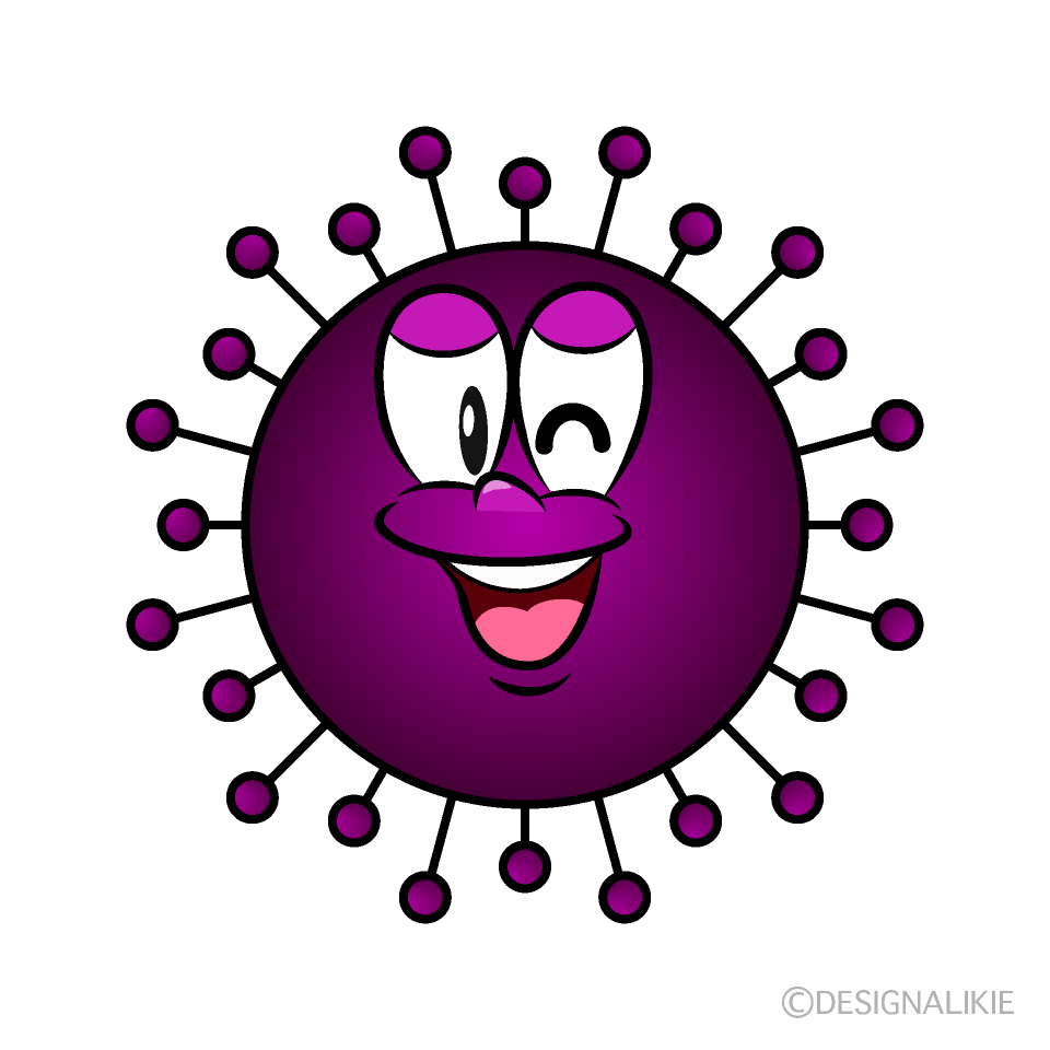 Smiling Influenza Cartoon Character Image