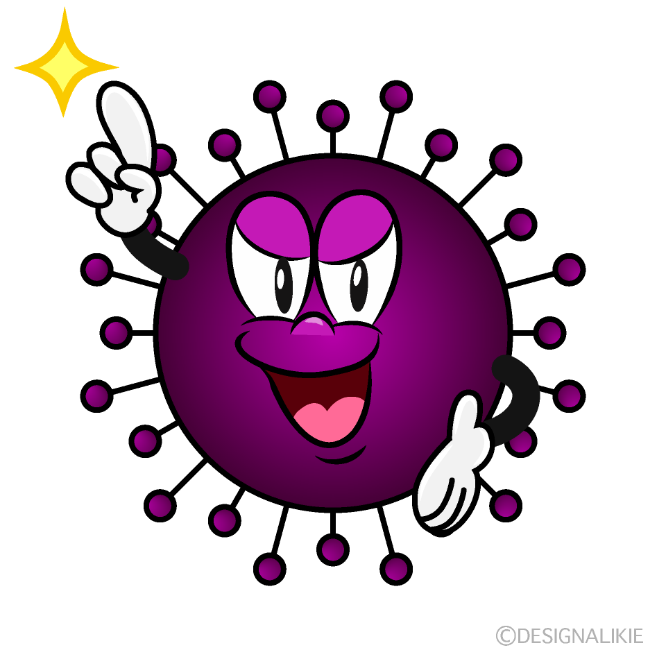 Posing Influenza Cartoon Character Image