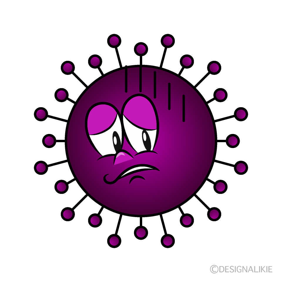 Depressed Influenza Cartoon Character Image