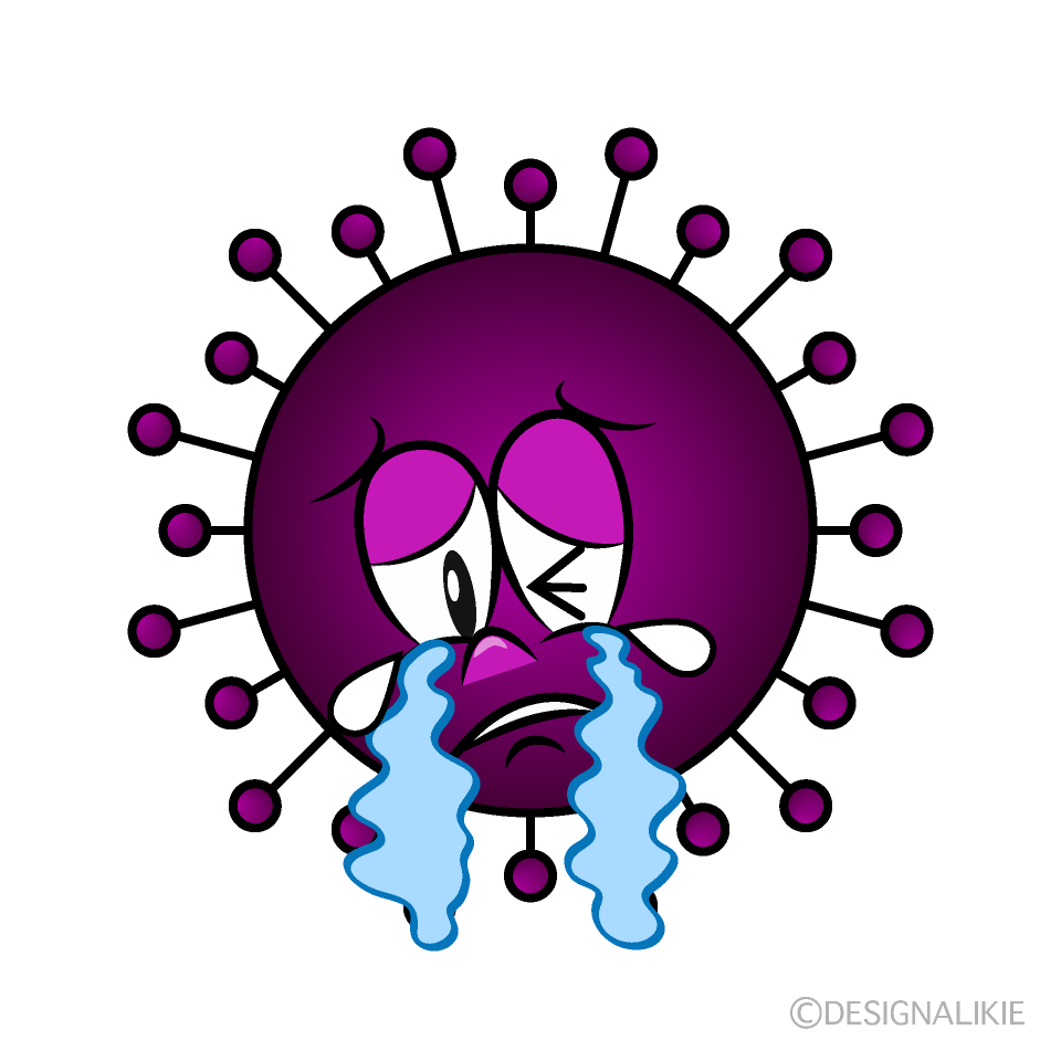 Crying Influenza Cartoon Character Image