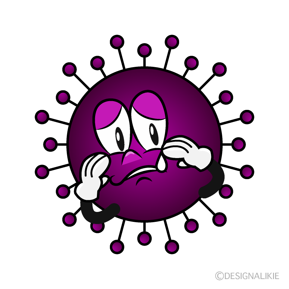 Sad Influenza Cartoon Character Image