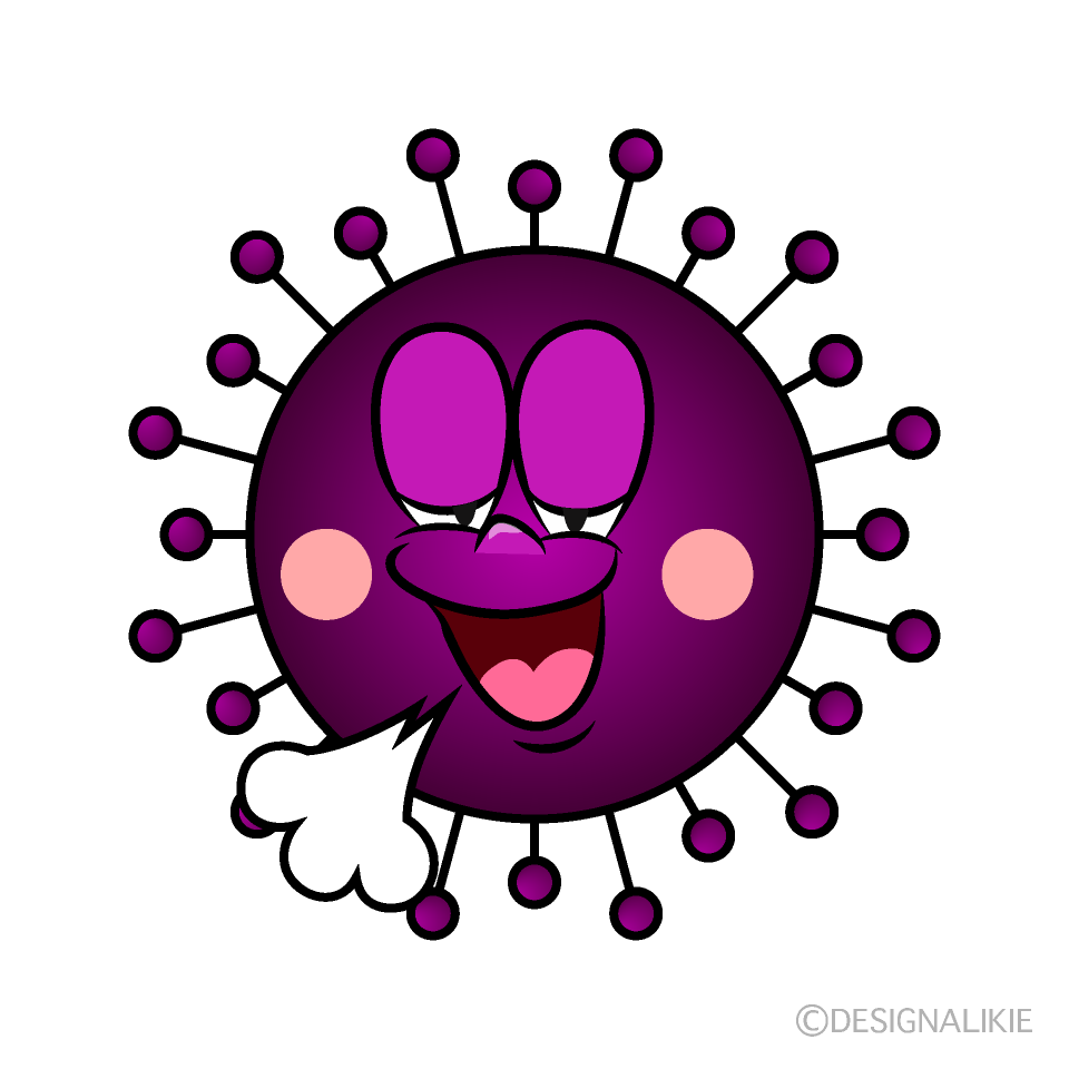 Relaxing Influenza Cartoon Character Image