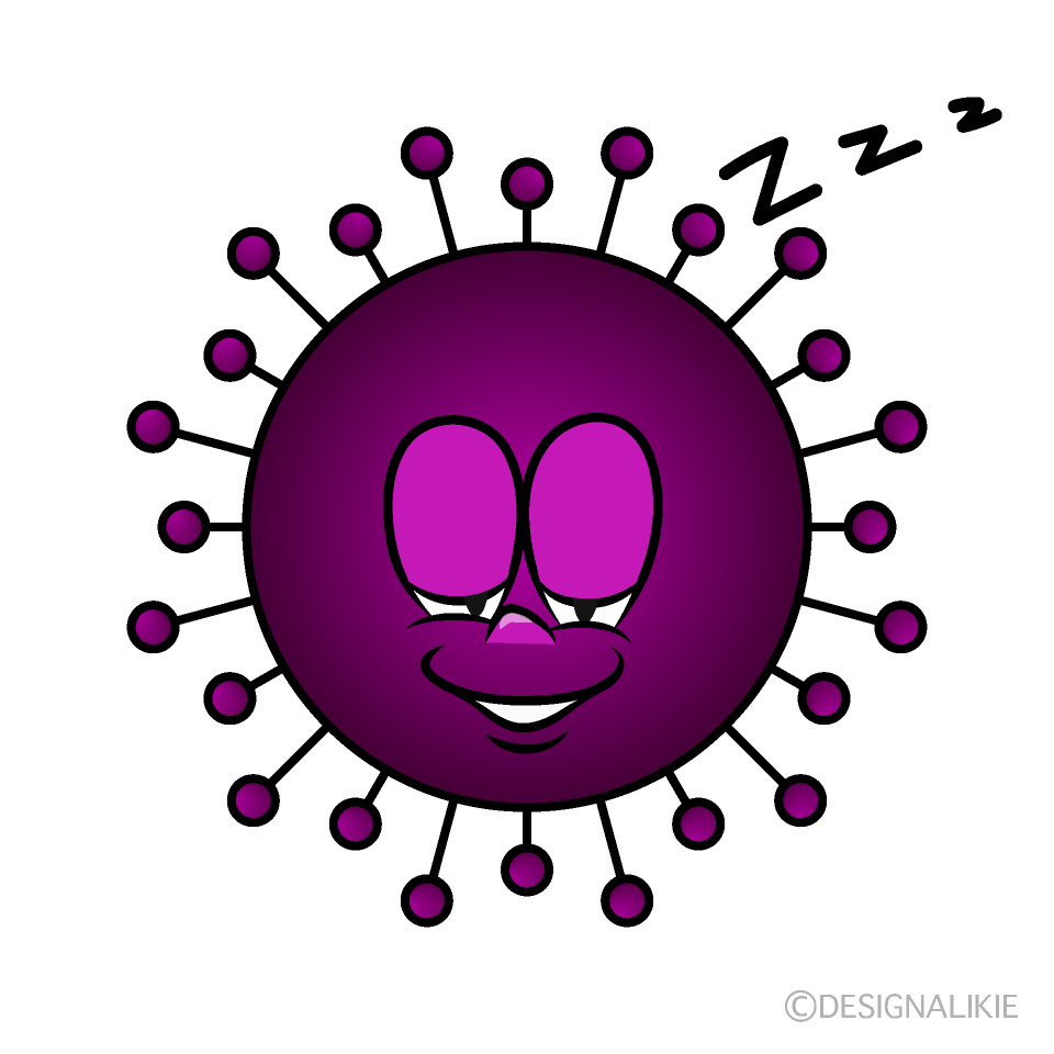 Sleeping Influenza Cartoon Character Image