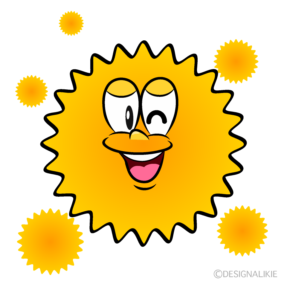 Smiling Hay Fever Cartoon Character Image