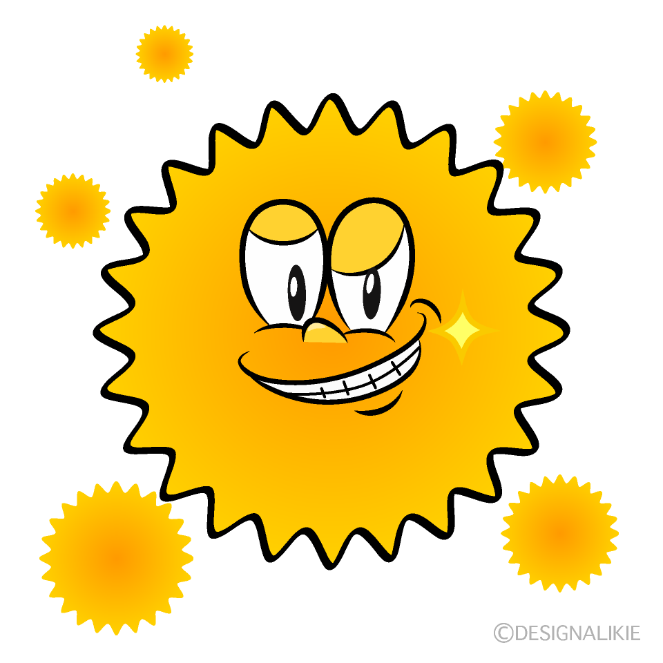 Grinning Hay Fever Cartoon Character Image