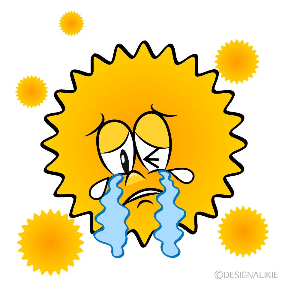 Crying Hay Fever Cartoon Character Image